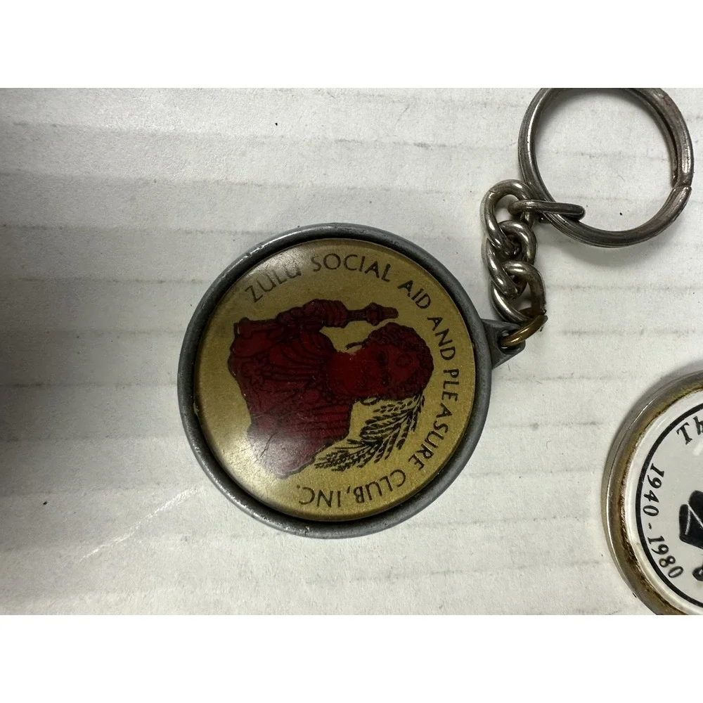 Lot of 4 Vintage Key Chains New York, Zulu Social Club, The Beau Brummell Club
